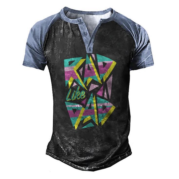 Rad Like Dad 80S Retro Graphic Men's Henley Raglan T-Shirt