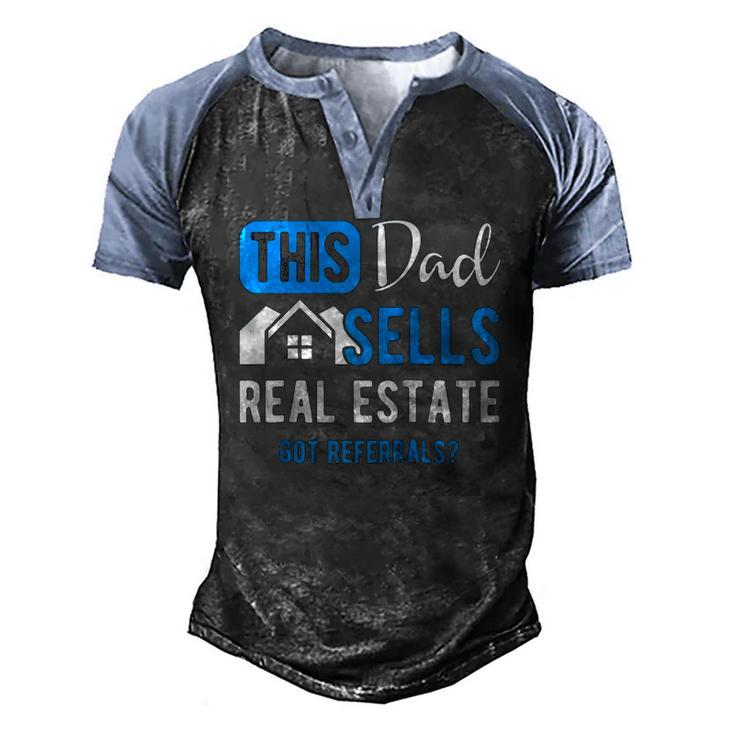 Real Estate Agent Men Dad Realtor Raglan Baseball Men's Henley Raglan T-Shirt