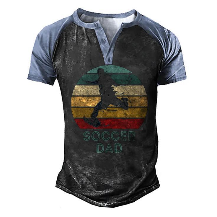 Retro Vintage Soccer Dad Men's Henley Raglan T-Shirt