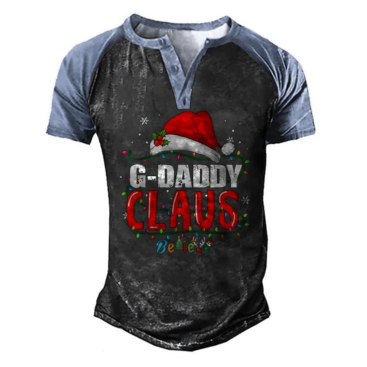Santa G-Daddy Claus Christmas Matching Family Men's Henley Raglan T-Shirt