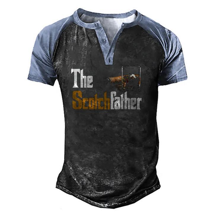 The Scotch Father Whiskey Lover From Her Men's Henley Raglan T-Shirt