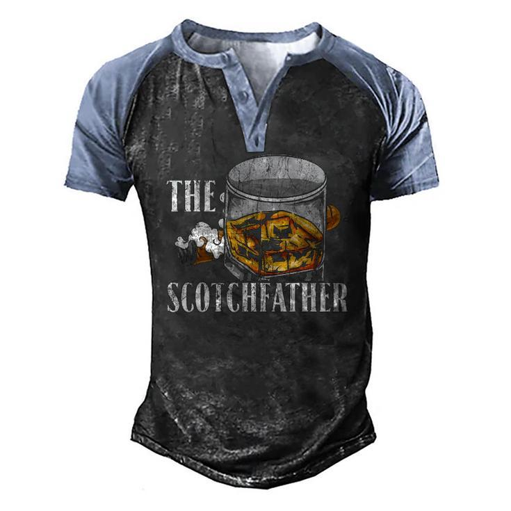 The Scotchfather Malt Whiskey Men's Henley Raglan T-Shirt