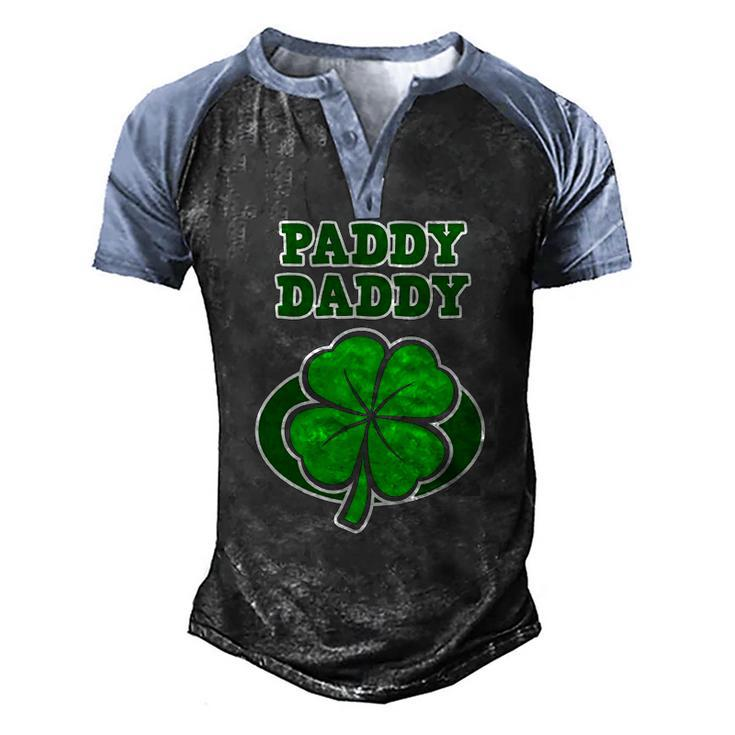 St Patricks Day For Father Paddy Daddy Men's Henley Raglan T-Shirt