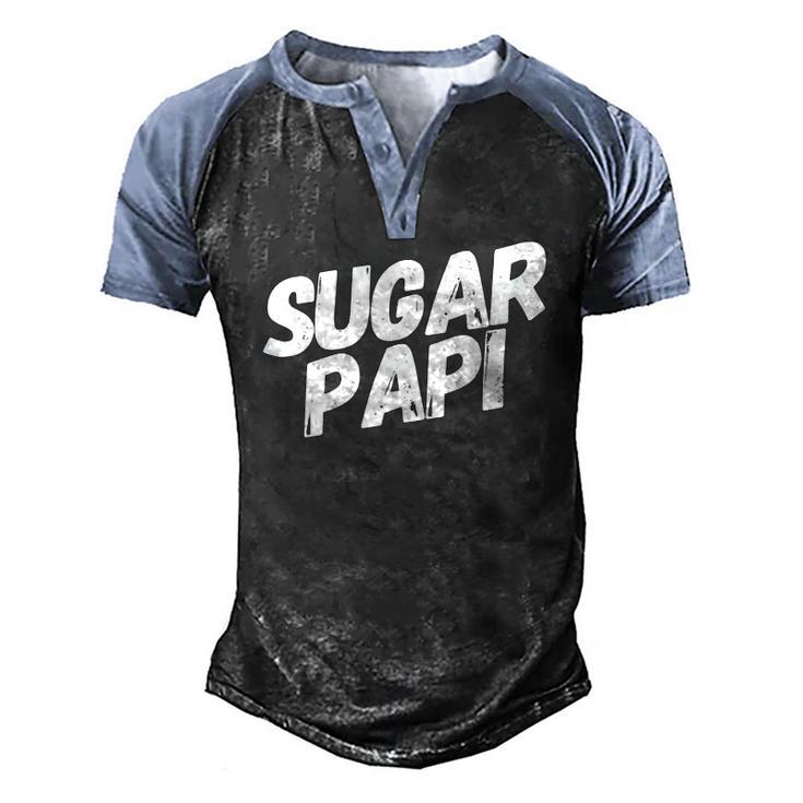 Sugar Papi Fathers Day Men's Henley Raglan T-Shirt