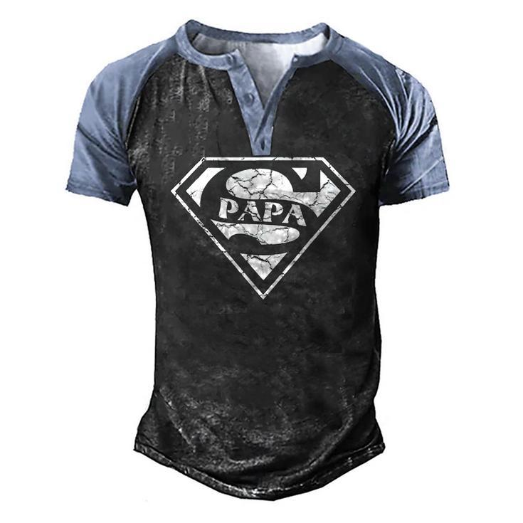 Super Dad Farthers Day Men's Henley Raglan T-Shirt