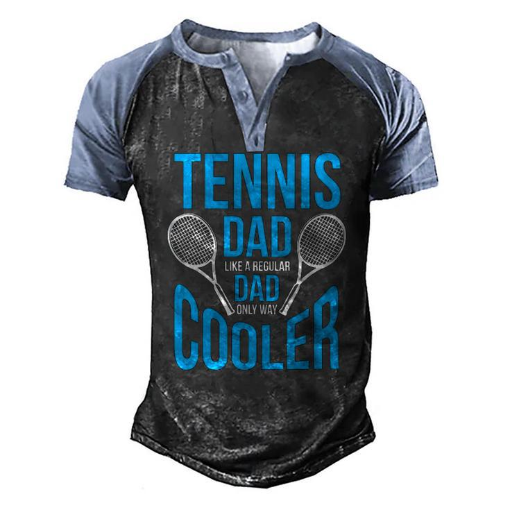 Tennis Dad Cute Fathers Day Men's Henley Raglan T-Shirt