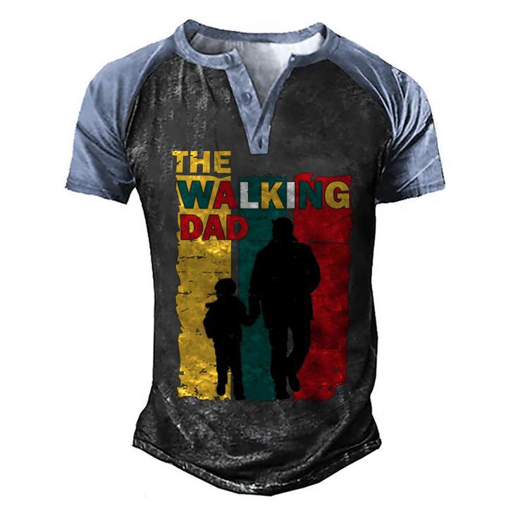The Walking Dad Men's Henley Shirt Raglan Sleeve 3D Print T-shirt