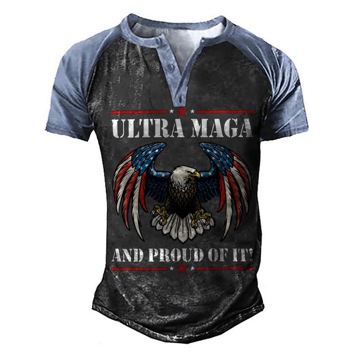 Ultra Maga Eagle Vintage  Men's Henley Shirt Raglan Sleeve 3D Print T-shirt