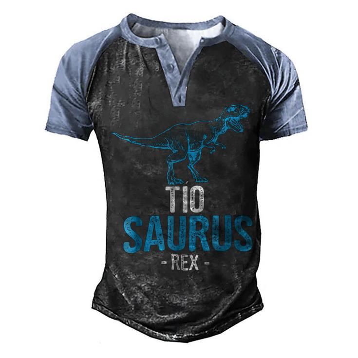 Uncle Tiosaurus Rex Tio Saurus Men's Henley Shirt Raglan Sleeve 3D Print T-shirt