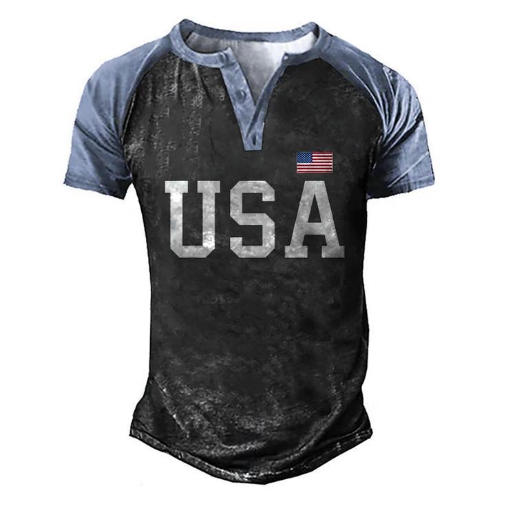 Usa Women Men Kids Patriotic American Flag 4Th Of July Men's Henley Raglan T-Shirt