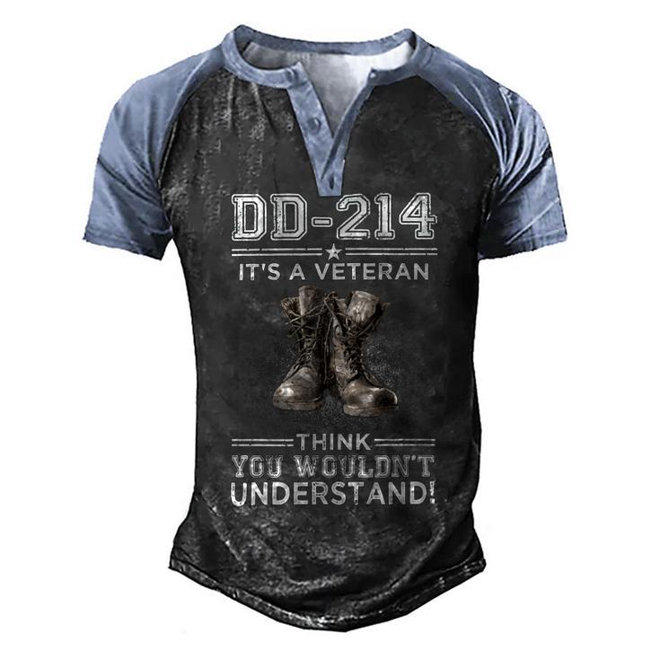 Veteran Its A Veteran Thing You Wouldnt Understand 93 Navy Soldier Army Military Men's Henley Shirt Raglan Sleeve 3D Print T-shirt