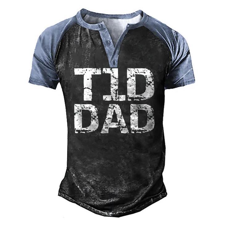 Vintage Type 1 Diabetes Dad For Fathers Cool T1d Dad Men's Henley Raglan T-Shirt
