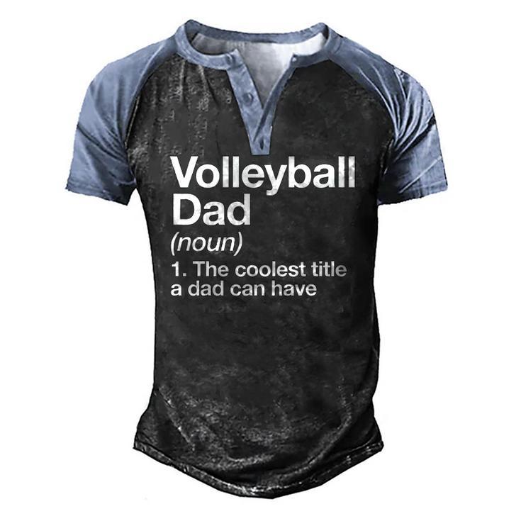 Volleyball Dad Definition Sports Men's Henley Raglan T-Shirt