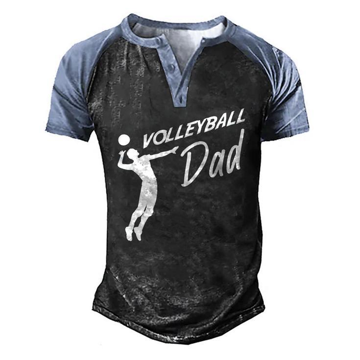 Volleyball Father Volleyball Dad Fathers Day Men's Henley Raglan T-Shirt