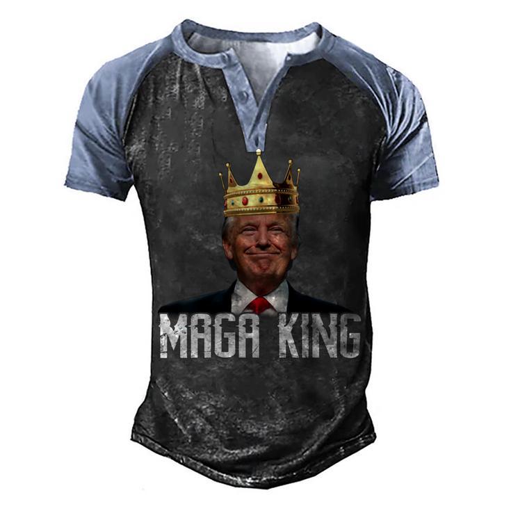 Womens Maga King Shirt The Great Maga King Trump Ultra Maga   Men's Henley Shirt Raglan Sleeve 3D Print T-shirt