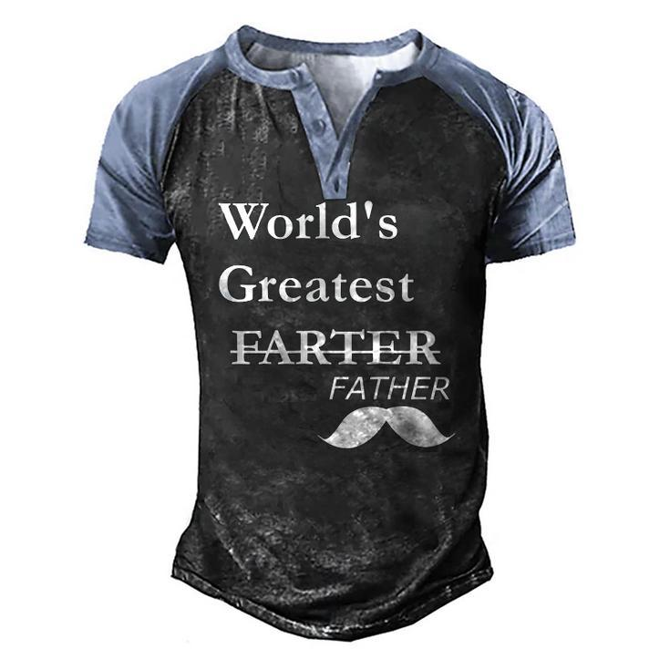Worlds Greatest Farter- Fathers Day For Dad Men's Henley Raglan T-Shirt