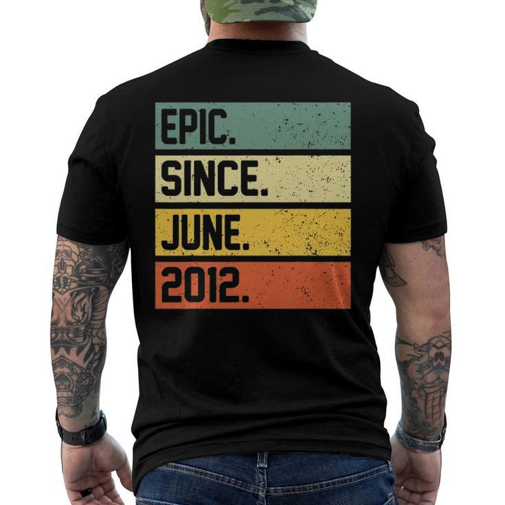 10Th Birthday 10 Years Old Epic Since June 2012 Vintage Men's Back Print T-shirt