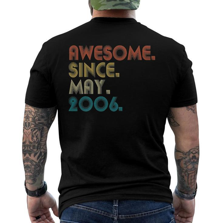 16 Years Old Awesome Since May 2006 16Th Birthday Men's Back Print T-shirt