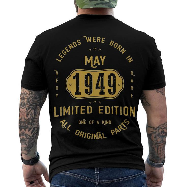 1949 May Birthday 1949 May Limited Edition Men's T-Shirt Back Print