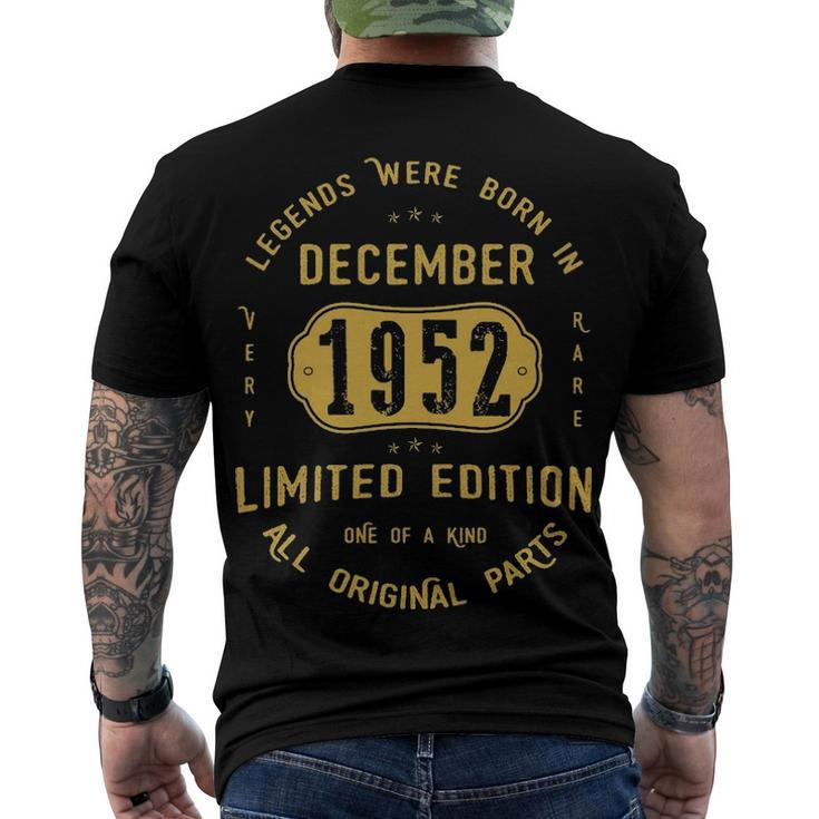 1952 December Birthday 1952 December Limited Edition Men's T-Shirt Back Print