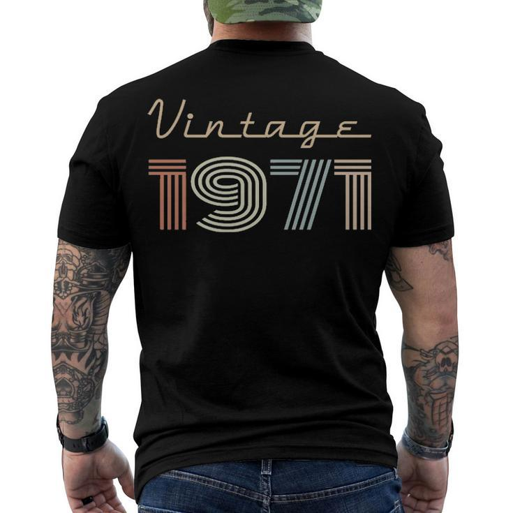 1971 Birthday Vintage 1971 Men's T-Shirt Back Print