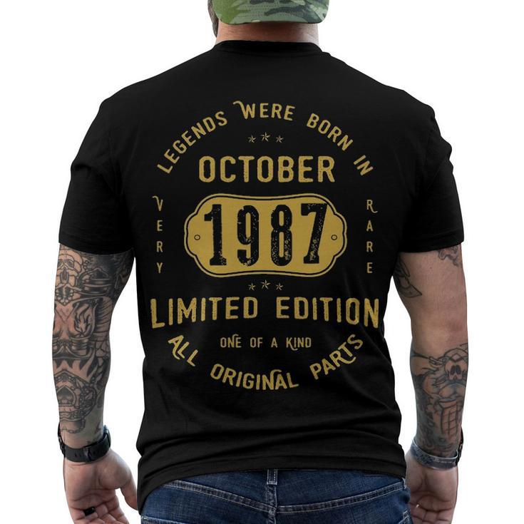 1987 October Birthday 1987 October Limited Edition Men's T-Shirt Back Print