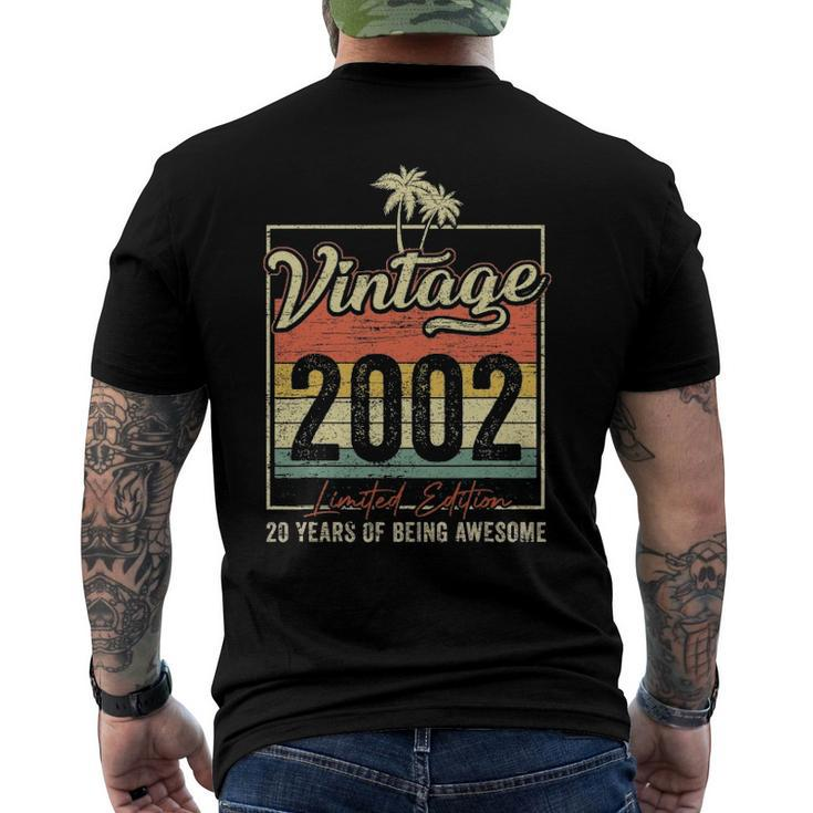20 Birthday Vintage 2002 Limited Edition 20 Years Old Men's Back Print T-shirt