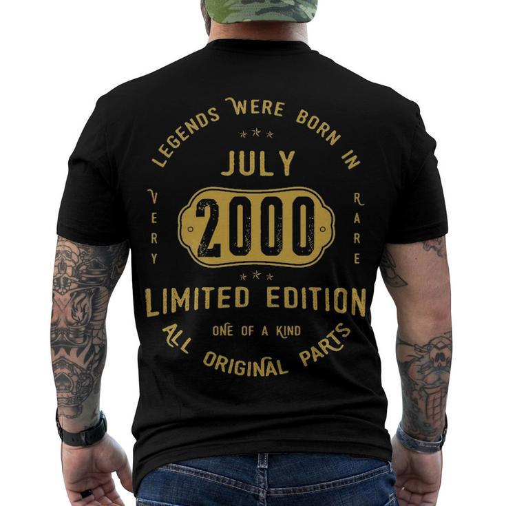 2000 July Birthday 2000 July Limited Edition Men's T-Shirt Back Print