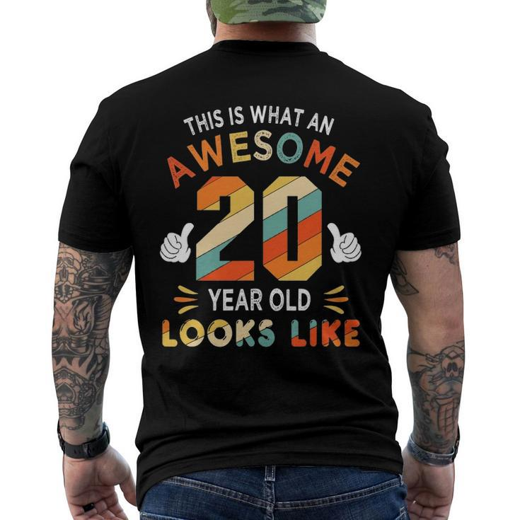 20Th Birthday For 20 Years Old Awesome Looks Like Men's Back Print T-shirt