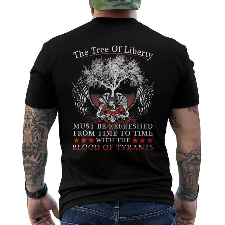 2Nd Amendment Gun Rights Tree Of Liberty Blood Of Tyrants Men's Back Print T-shirt