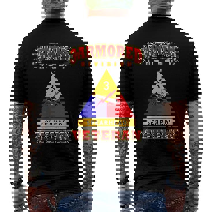 3Rd Armored Division Spearhead Veteran Men's Back Print T-shirt
