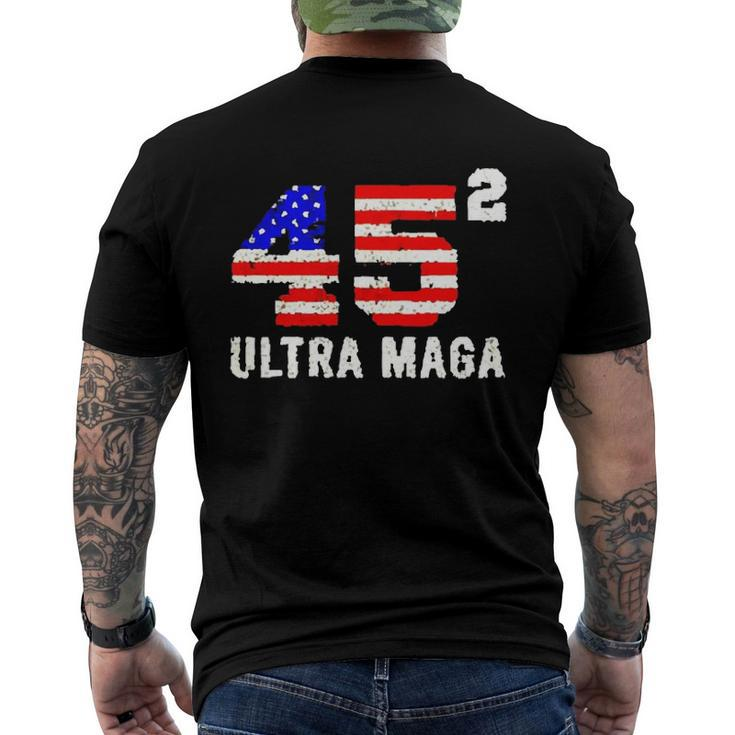 45 Squared Trump Ultra Maga Men's Back Print T-shirt
