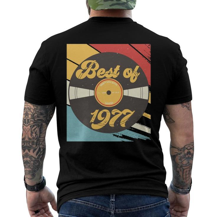 45Th Birthday Vinyl Record Vintage 1977 Men's Back Print T-shirt