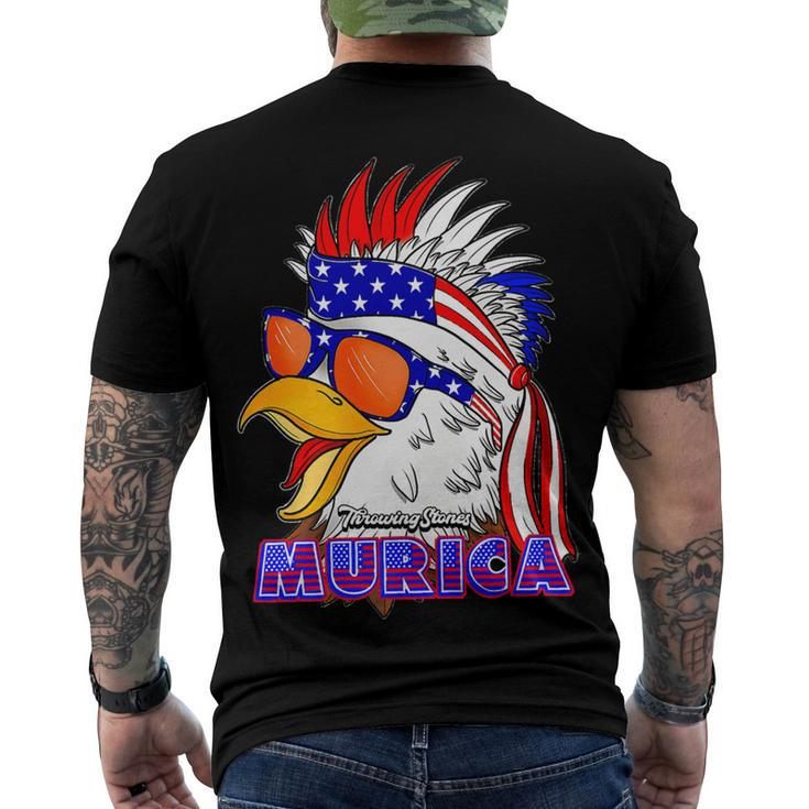 4Th July Amurica Throwing Stones Merch T-Shirt Men's T-shirt Back Print