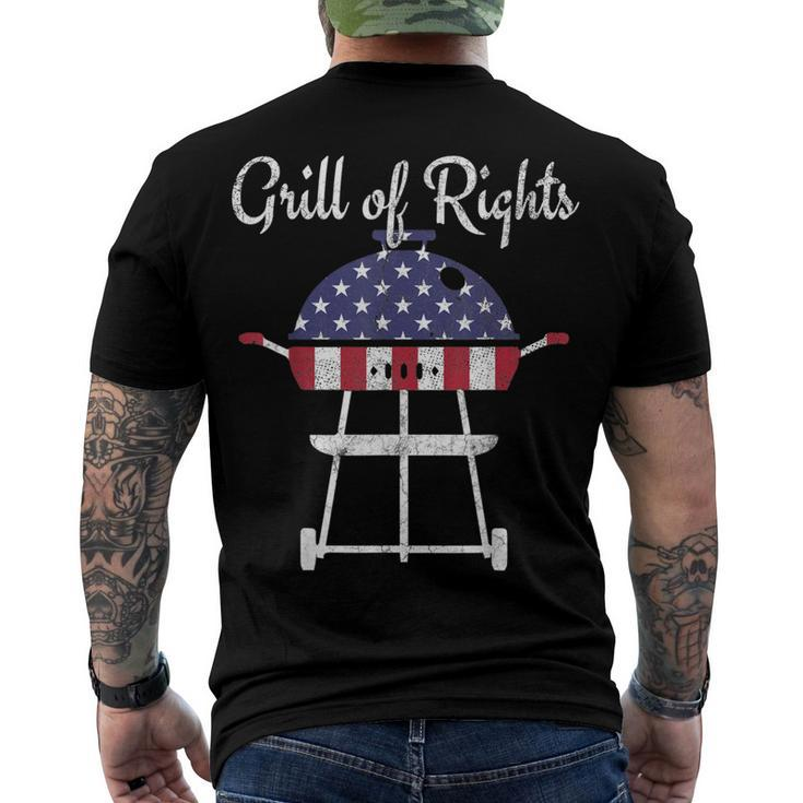 4Th Of July For Dad Men Grandpa Grilling Grill Men's T-shirt Back Print