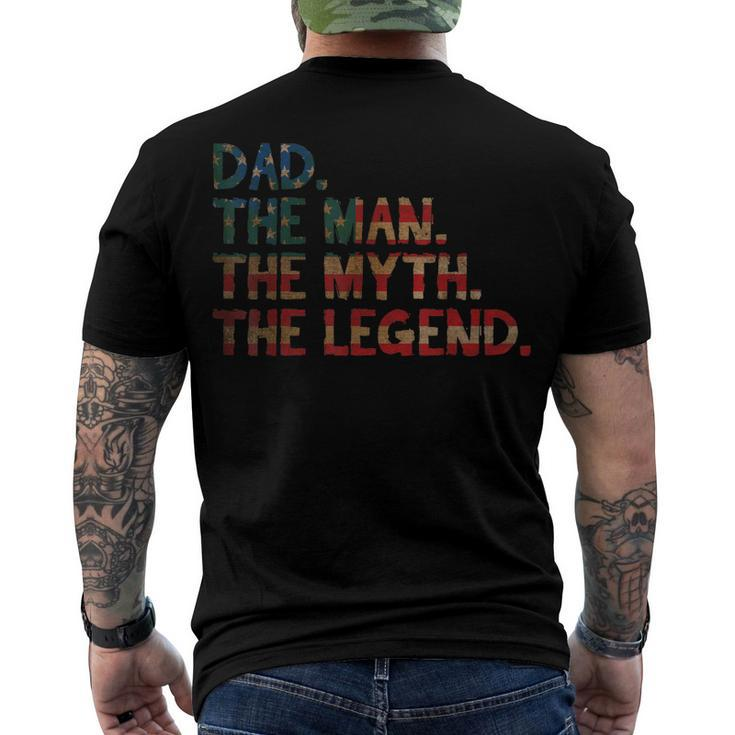 4Th Of July Fathers Day - Dad The Man The Myth Men's T-shirt Back Print