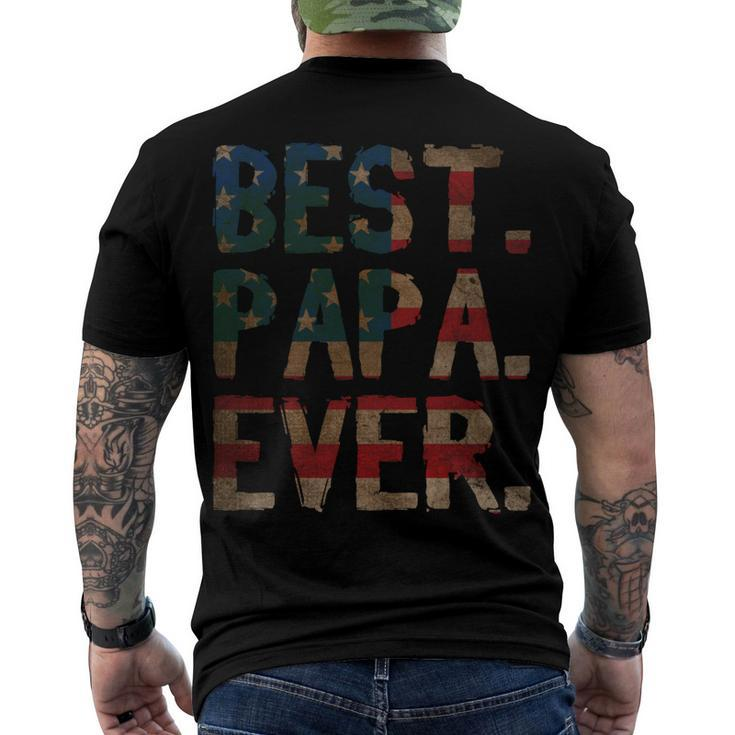 4Th Of July Fathers Day Usa Dad - Best Papa Ever Men's T-shirt Back Print