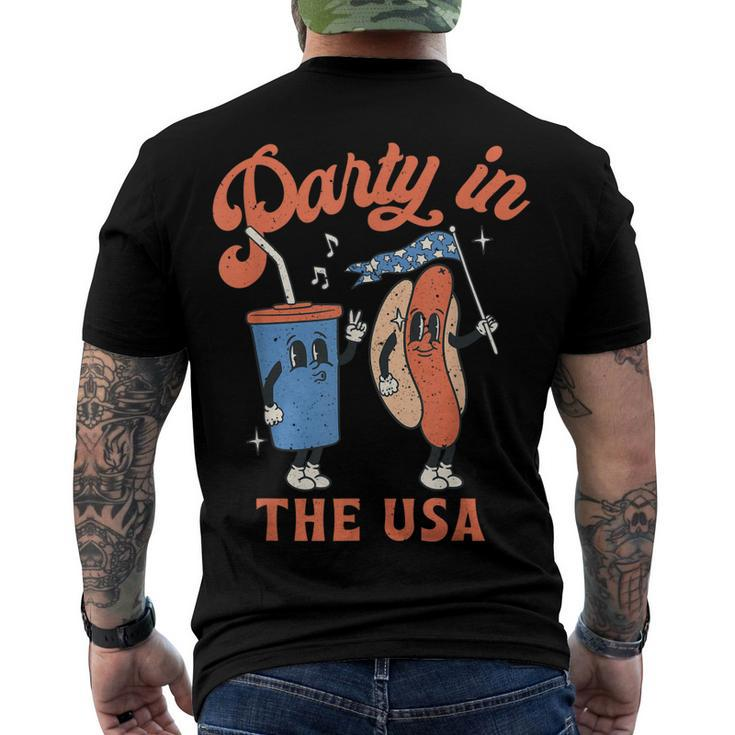 4Th Of July For Hotdog Lover Party In The Usa Men's Back Print T-shirt