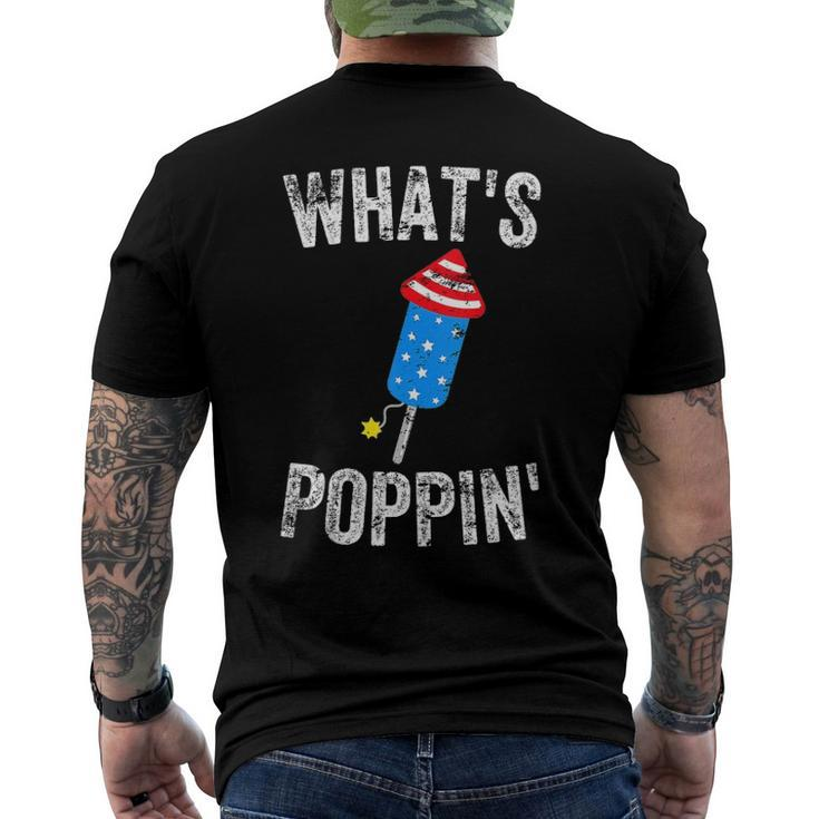 4Th Of July Summer Whats Poppin Firework Men's Back Print T-shirt