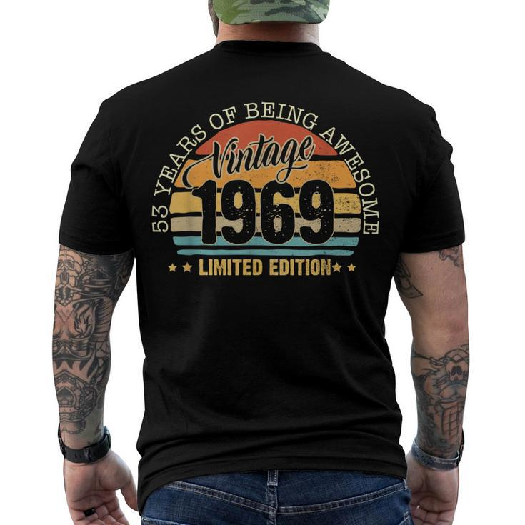53 Years Old Vintage 1969 Limited Edition 53Rd Birthday Men's T-shirt Back Print