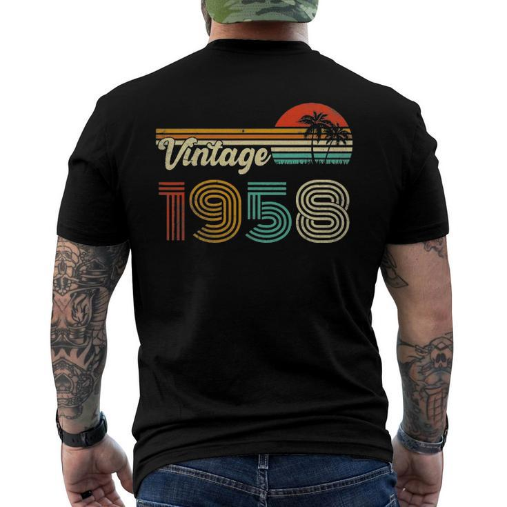 64 Years Old Vintage 1958 64Th Birthday Men's Back Print T-shirt