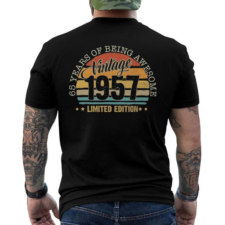 65 Years Old Vintage 1957 Limited Edition 65Th Birthday Men's Back Print T-shirt