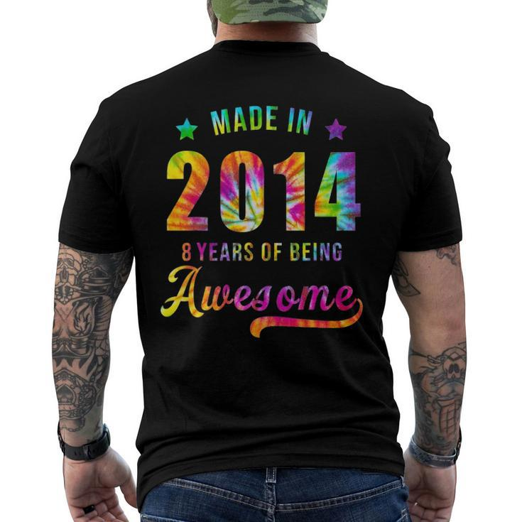 8 Years Old 8Th Birthday 2014 Tie Dye Awesome Men's Back Print T-shirt