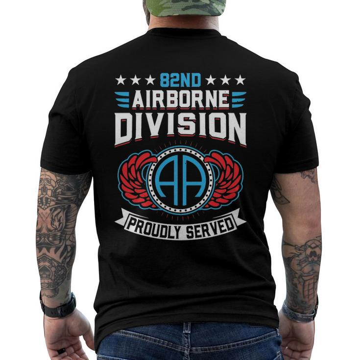 82Nd Airborne Division Proudly Served 21399 United States Army Men's Back Print T-shirt