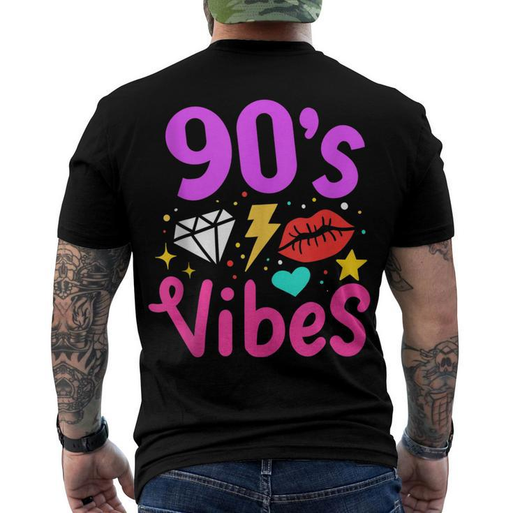 90S Vibes 90S Music Party Birthday Lover Retro Vintage Men's T-shirt Back Print