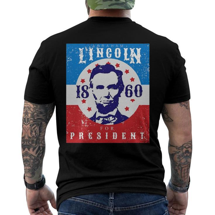 Abraham Lincoln 4Th Of July Usa For President 1860 Men's Back Print T-shirt