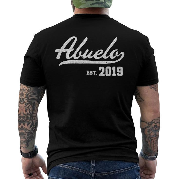 Mens Abuelo Est 2019 Distressed Men's Back Print T-shirt
