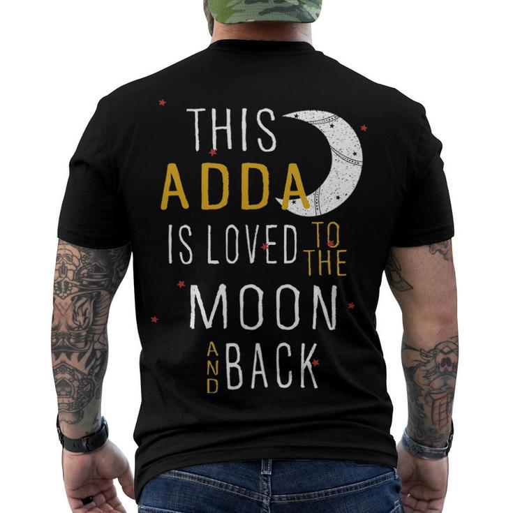 Adda Grandpa This Adda Is Loved To The Moon And Love Men's T-Shirt Back Print