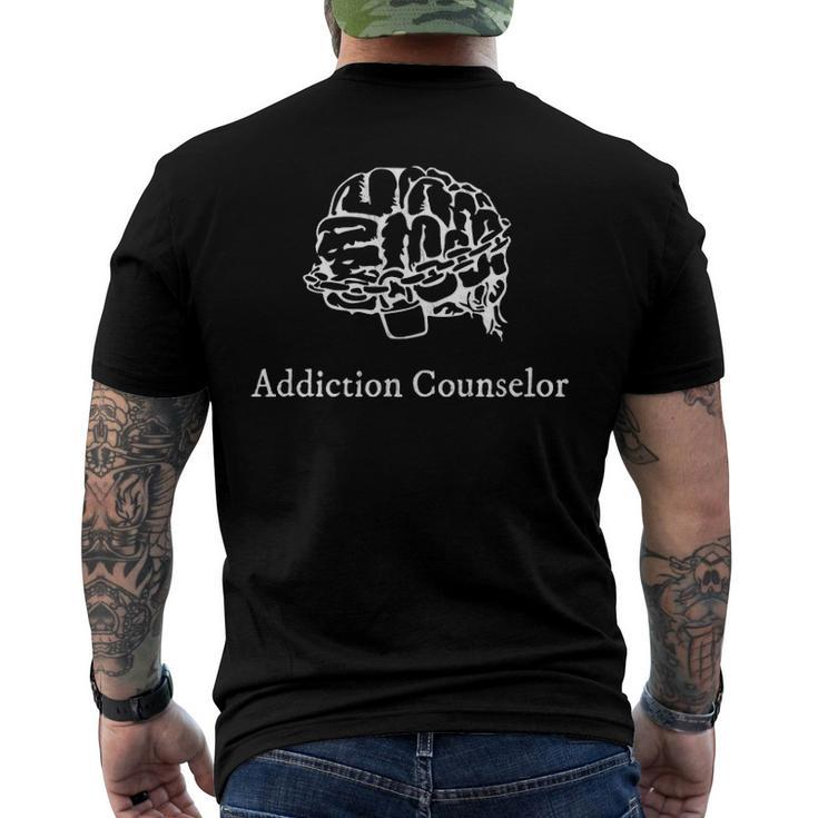 Addiction Counselorgift Idea Substance Abuse Men's Back Print T-shirt