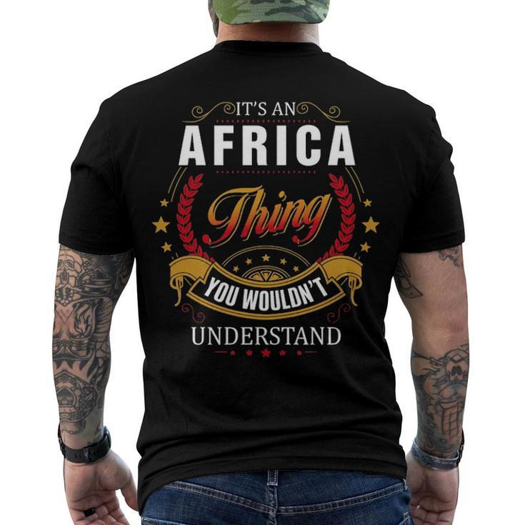 Africa Shirt Family Crest Africa T Shirt Africa Clothing Africa Tshirt Africa Tshirt For The Africa Men's T-Shirt Back Print